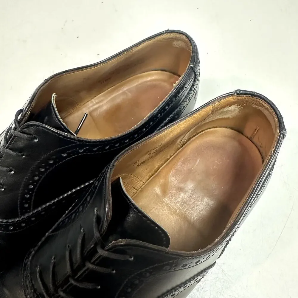 VERY GOOD Alfred Sargent x Brooks Brothers Oxford Cap Toe Bal Black Calf 9